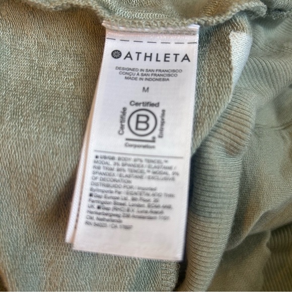 Women's Athleta Step Forward Sweatshirt Tee Green/Gray Sz M Athleta Casual - Picture 8 of 8